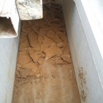 Here you can see the sand. The finest stuff on top is basically clay and you can make pots with it.