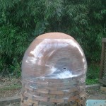 All done. The top is left open for water to escape. Though it will be covered with a tarp if rain comes.