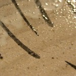 E Karatsu bowl decoration and glaze detail
