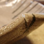 E Karatsu bowl decoration and lip detail