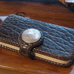A wallet made from Bison