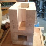 Chimney bricks with exit flue cut from the bottom