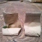 80 ash / 40 feldspar.  L tile using mixed wood ash, R tile using mystery ash