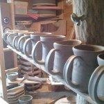 tankards of various shapes. since I haven't made many of these I ended up playing a bit, trying to settle on a shape.