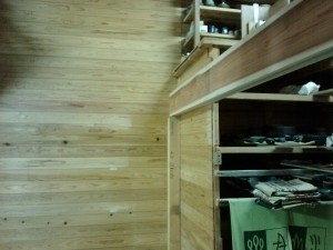 Post secured, main beam laid over the top.