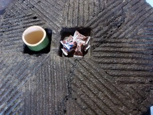 goodies, with wrapper disposal in place.