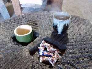 Mmmmm. Nice steamy tea on a cold morning...